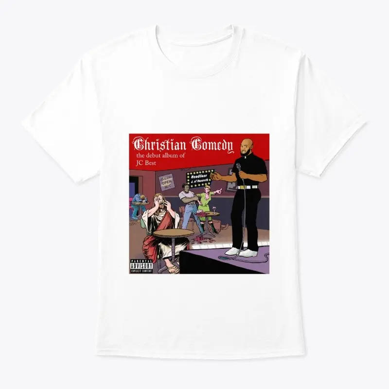 Christian Comedy Album Tee-White